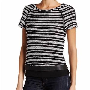 NWOT Tart Black & White SS Top Sz. Large